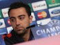 FC Barcelona midfielder Xavi during a press conference on April 22, 2013