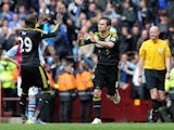 Chelsea's Frank Lampard celebrates scoring the equalising goal in the Premier League clash with Aston Villa on May 11, 2013