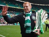 Celtic manager Neil Lennon with the SPL trophy on May 11, 2013