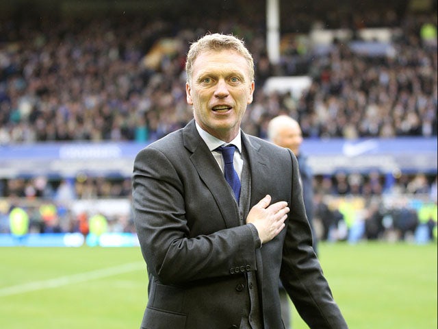 Everton manager David Moyes during his last home match in charge of the club on May 12, 2013