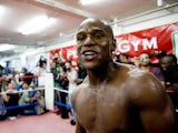 Floyd Mayweather Jnr during the media work out at the Peacock Gym on May 22, 2009