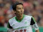 Wolfsburg's Makoto Hasebe during the German Soccer Cup semi final wiht FC Bayern Munich on April 16, 2013