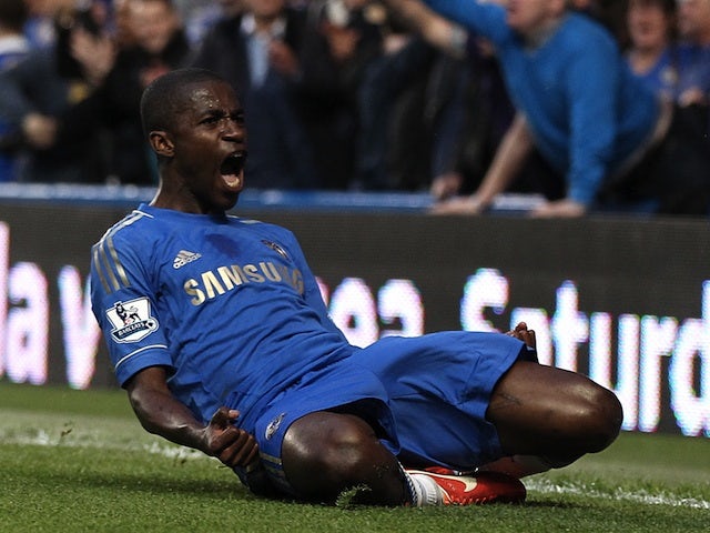 Chelsea's Ramires celebrates his goal against Spurs on May 8, 2013
