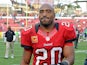 Tampa Bay Buccaneers Ronde Barber walks off the field after a match on December 23, 2012
