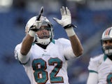 Dolphins' Brian Hartline takes a catch against the Pats on December 30, 2012
