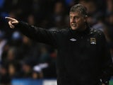 City caretaker boss Brian Kidd on the touchline at Reading on May 14, 2013