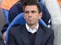 Brighton manager Gus Poyet in the dugout during the play off match against Crystal Palace on May 13, 2013