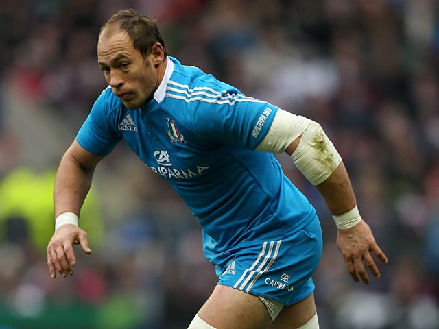 Italy's Sergio Parisse in action on March 10, 2013