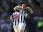 West Bromwich Albion's James Morrison celebrates scoring against Manchester United on May 19, 2013