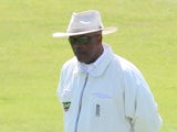 Cricket umpire John Holder during a county match on May 2, 2007