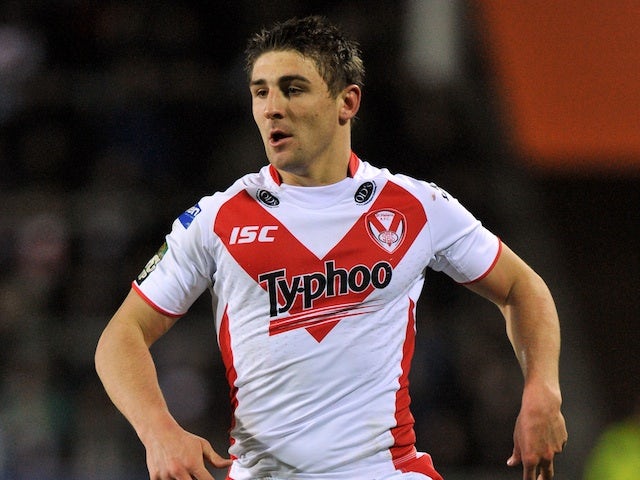St Helens' Tom Makinson during a game with Catalan Dragons on February 24, 2012