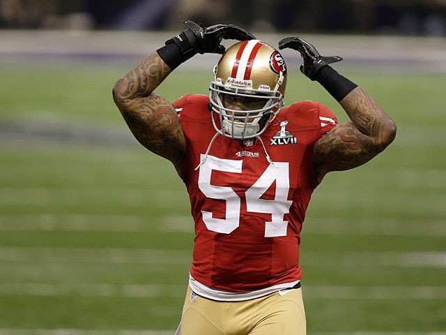 San Francisco 49ers' Larry Grant in action on February 3, 2013
