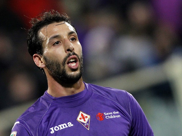 Fiorentina forward Mounir El Hamdaoui in action against Sampdoria on December 2, 2012