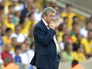 England manager Roy Hodgson on the touchline during his team's friendly match against Brazil on June 2, 2013