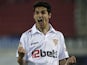 Jesus Navas celebrates scoring a goal for Sevilla against Mallorca.