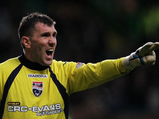 Ross County's Mark Brown in action against Celtic on December 22, 2012