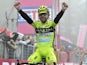 Italian Mauro Santambrogio celebrates a Tour of Italy stage win on May 18, 2013