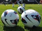 General shot of Premier League footballs