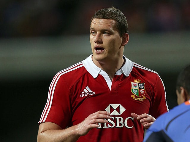 British and Irish Lions' Ian Evans in action on June 5, 2013