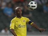 Marcos Senna of Villarreal during the Japan Earthquake Relief Charity match against Hong Kong's local team Kitchee on May 27, 2011