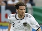 Germany's Arne Friedrich in action against Uruguay on May 30, 2011