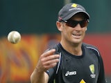 Australia's David Hussey warms up before a game with India on September 29, 2012