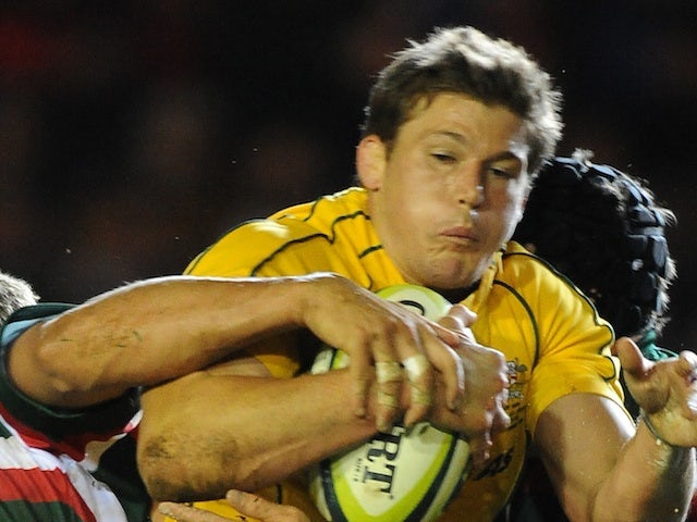 Australia's George Burgess in action against Leicester Tigers on November 9, 2010