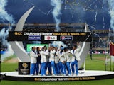 India celebrate their ICC Championship win over England on June 23, 2013