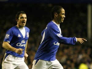 Leighton Baines and Steven Pienaar celebrate the latter's goal for Everton.