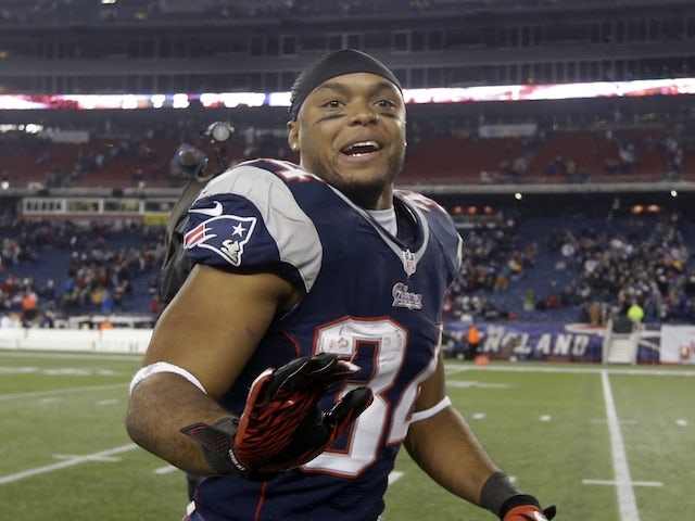 Pats' Shane Vereen leaves the field after a win over Houston on January 13, 2013