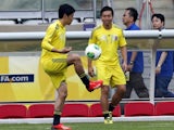 Shinji Kagawa in training with Japan.