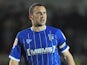 Gillingham's Andy Frampton in action during the match against Burton Albion on March 27, 2012
