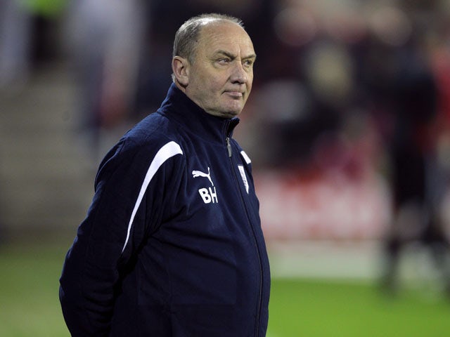 Preston North End assistant manager Brian Horton during the Championship match against Nottingham Forest on February 22, 2011