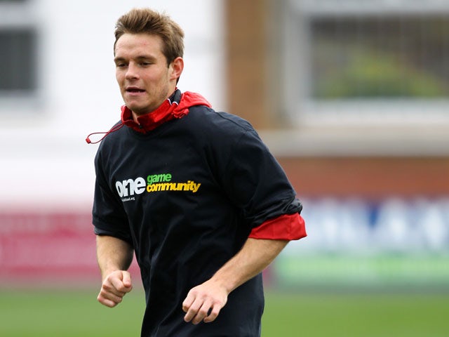 Fleetwood Town's Gerard Kinsella prior to the start of the match against AFC Wimbledon on October 20, 2012