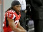 Falcons' Jacquizz Rodgers sits during a game against Tampa Bay on December 30, 2012