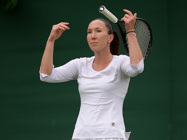 Jelena Jankovic reacts during her game with Johanna Konta on June 24, 2013