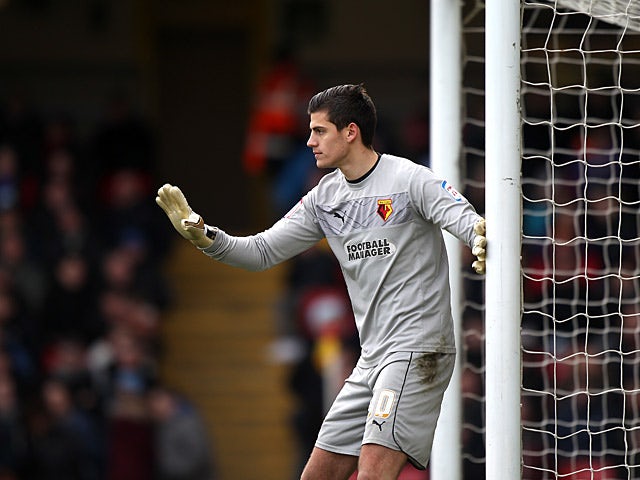 Watford keeper Jonathan Bond in action on March 29, 2013