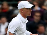 Kyle Edmund in action against Jerzy Janowicz on June 24, 2013