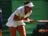 Great Britain's Laura Robson celebrates defeating New Zealand's Marina Erakovic in their third round match at Wimbledon on June 27, 2013
