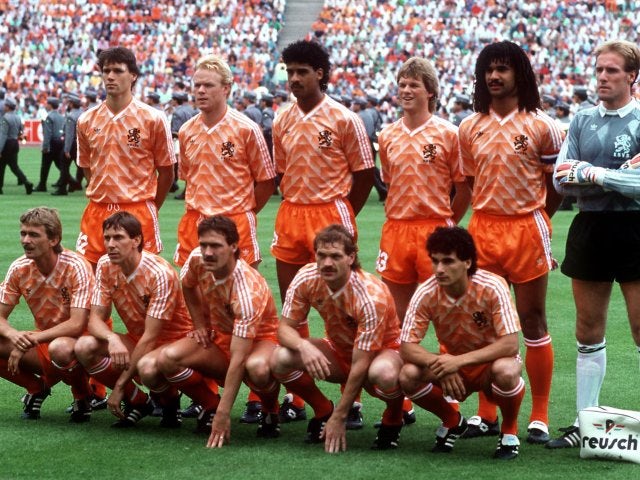 The Netherlands team before the final of Euro 1988.