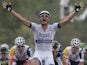 Marcel Kittel of Germany celebrates winning the first stage of the Tour de France on June 29, 2013