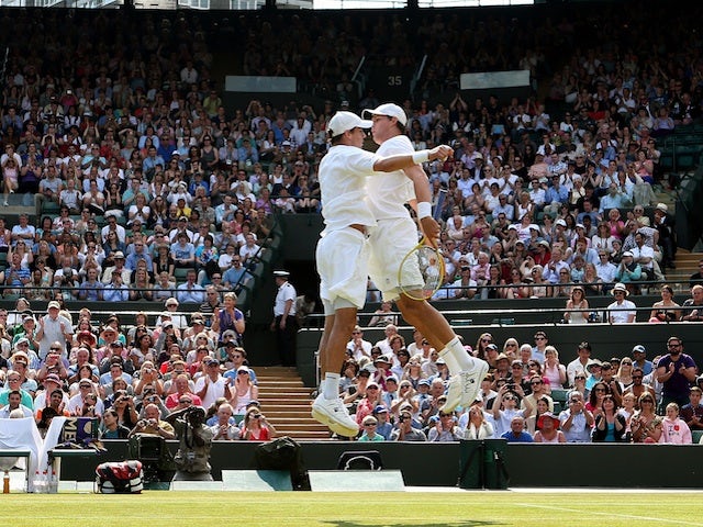 Bob and Mike Bryan celebrate reaching another Men's Doubles final on July 4, 2013