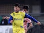 Chievo defender Bojan Jokic in action during the match against Palermo pon February 16, 2013 