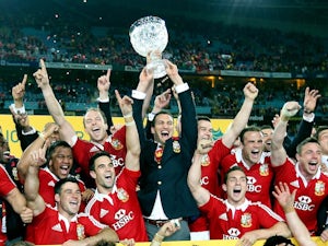 The Lions celebrate series victory over Australia on July 6, 2013