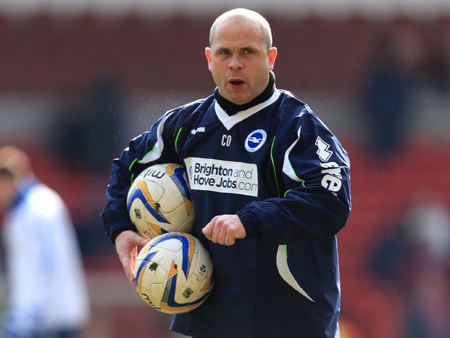 Brighton & Hove Albion first team coach Charlie Oatway on March 30, 2013
