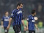 Inter Milan Serbian midfielder Dejan Stankovic walks off the field at the end of a second leg Champions League round of 16 second leg soccer match against Marseille on March 14, 2012