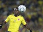 Colombia's Duvan Zapata fight for the ball during a U-20 World Cup quarterfinals soccer match against Mexico on August 13, 2011