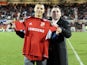 Kayden Jackson being unveiled as a Swindon Town player.