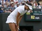Great Britain's Laura Robson reacts after losing the first set in her match against Estonia's Kaia Kanepi during day seven of the Wimbledon Championships on July 1, 2013