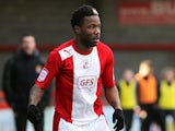 Crawley Town's Mustapha Dumbuya in action on March 29, 2013